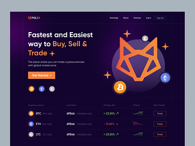 Cryptocurrency trade website UI bitcoin crypto ui crypto website cryptocurrency cryptocurrency website nft nft design nft ui nft website trade website trading website ui ui design uiux web design website ui