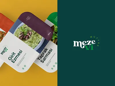 Mezevi Mutfak Branding appetizer artwork branding concept design fresh graphic green lettermark logo oliveoil package packaging restaurant typography vegetables