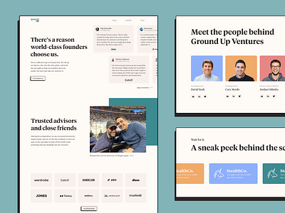 Ground Up Ventures Website branding clean design playful uidesign uxdesign uxui vc venture venture capital venture fund web design y combinator