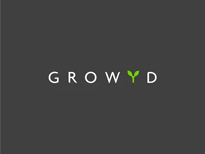 GROWYD App app black cannabis grow growing industry leaf logo logotype minimal seed sign