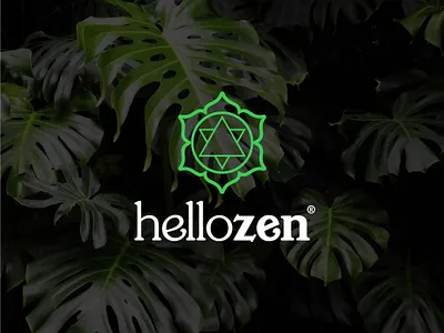 hellozen black cannabis cbd green logo logotype minimal nutrition oil sign symbol zen