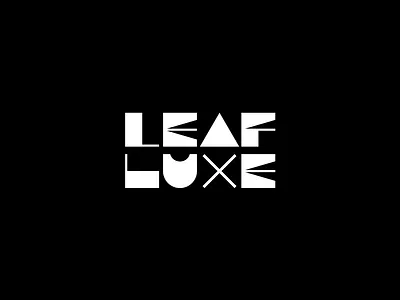 Leaf Luxe black cannabis cbd fashion leaf logo logotype luxe minimal sign