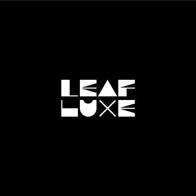 Leaf Luxe black cannabis cbd fashion leaf logo logotype luxe minimal sign