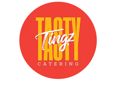 Tasty Tingz: Logo branding catering design enticing food illustrator island logo tasty vector vibe