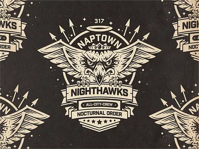 NN Badge badge badge design badgedesign design graphic design hawk hawks illustration msg317 naptown retroaesthetic vector