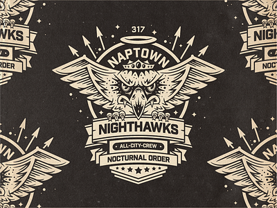 NN Badge badge badge design badgedesign design graphic design hawk hawks illustration msg317 naptown retroaesthetic vector