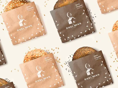The Bagel Shack - Brand Design bagel bagel design bagel shack bakery brand identity branding clean design logo minimal minimalist packaging packaging design shack typography