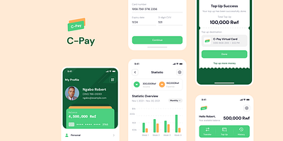 C-Pay App UI app branding design logo ui ux