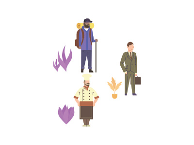 People Icon Design Cute crowd