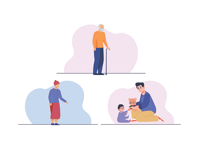 Person Icon Design Cute crowd