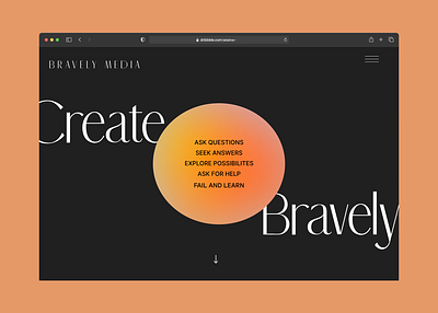 Case Study: Bravely Media branding design typography ui