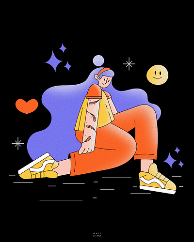 Vans Girl characterdesign girl illustration illustrator vansofthewall vector wacom