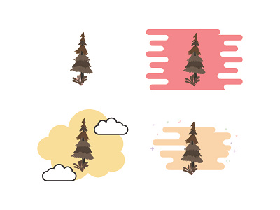 Tree Icon Design Bundle color