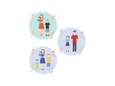 People Graphic Icon Set Cute crowd