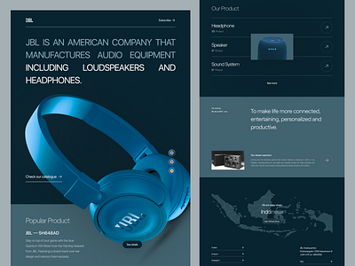 JBL Website - Product Showcase Landing Page clean landing page company company profile design dribbble ecommerce homepage landing landing page layout magazine marketplace minimalist neat layout product typography ui uiux unique layout website