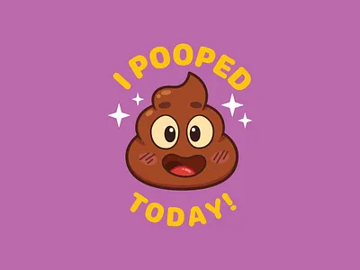 I pooped today! character design emoji illustration