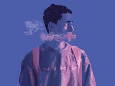 out of the blue art artwork blue color design ill illustration illustrator pink vectorart