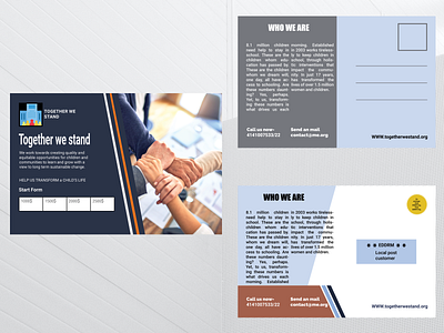 Postcard adobe indesign color graphic design postcard