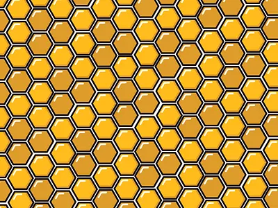 Pattern with honeycombs doodle