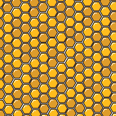 Pattern with honeycombs doodle
