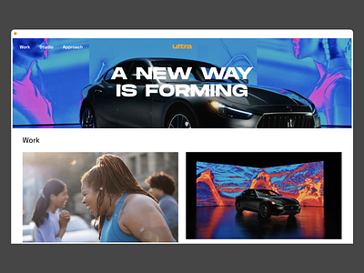 Ultra Brand Studio React Webdevelopment agency animation branding design maserati react ui ux video webapp webdesign