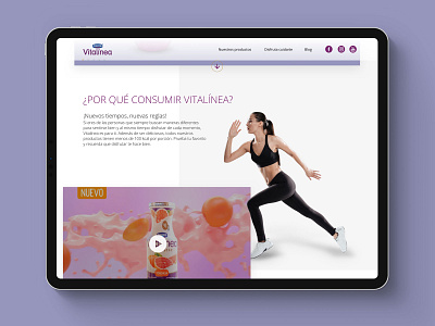 Vitalinea Website food mexico ui user experience user interface ux vitalinea website yoghurt