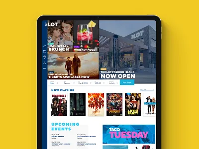 The Lot Website cinema the lot the lot ent ui ux website
