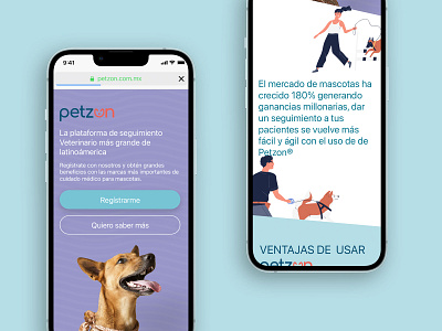 Petzon website landing ui user interface ux