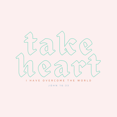 Take Heart branding christian church design illustration jesus logo typography ui youngadults