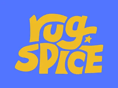 Rug Spice logo 2 brand branding groovy hand drawn logo rug spice