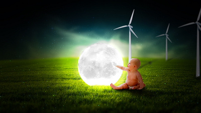 Lit me adobe baby black camera raw fantasy graphic design green lightroom moon photomanipulation photoshop