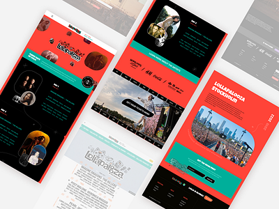 Lollapalooza Stockholm - Concept, Landin Page concept figma lollapalooza music ui uidesign