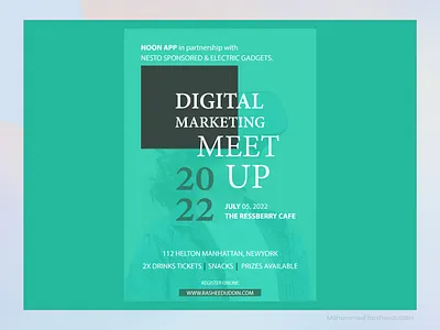Digital marketing poster Design! animation branding design graphic design homepage illustration illustrator design motion graphics photoshop poster poster design