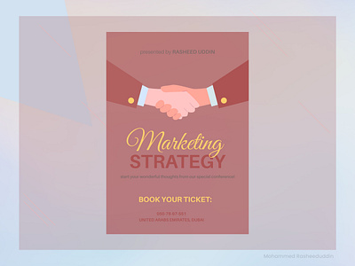 Marketing strategy poster Design! 3d animation design graphic design homepage homepage design illustration illustrator design logo motion graphics photoshop poster design ui