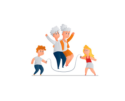 Recreation illustration jumping vector