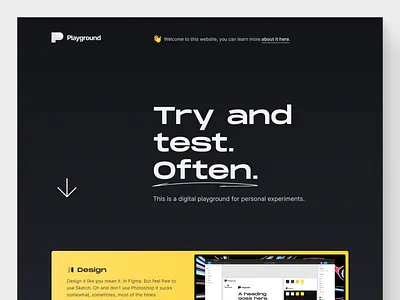 Playground - Gatsby landing page animation design front end gatsby landing page netlify typography ui