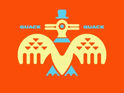 Quack Quack brand branding duck icon duck logo identity logo logo design logo designer mark quack wings