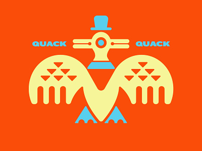 Quack Quack brand branding duck icon duck logo identity logo logo design logo designer mark quack wings