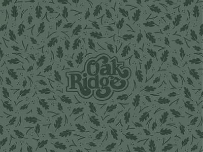 Oakridge Nursery Branding badge branding greenhouse illustration leaf pattern nursery oak leaves oak tree outdoor pattern plants tree typography
