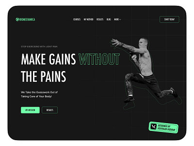 Biomechanica-ua main page branding design interface logo ui