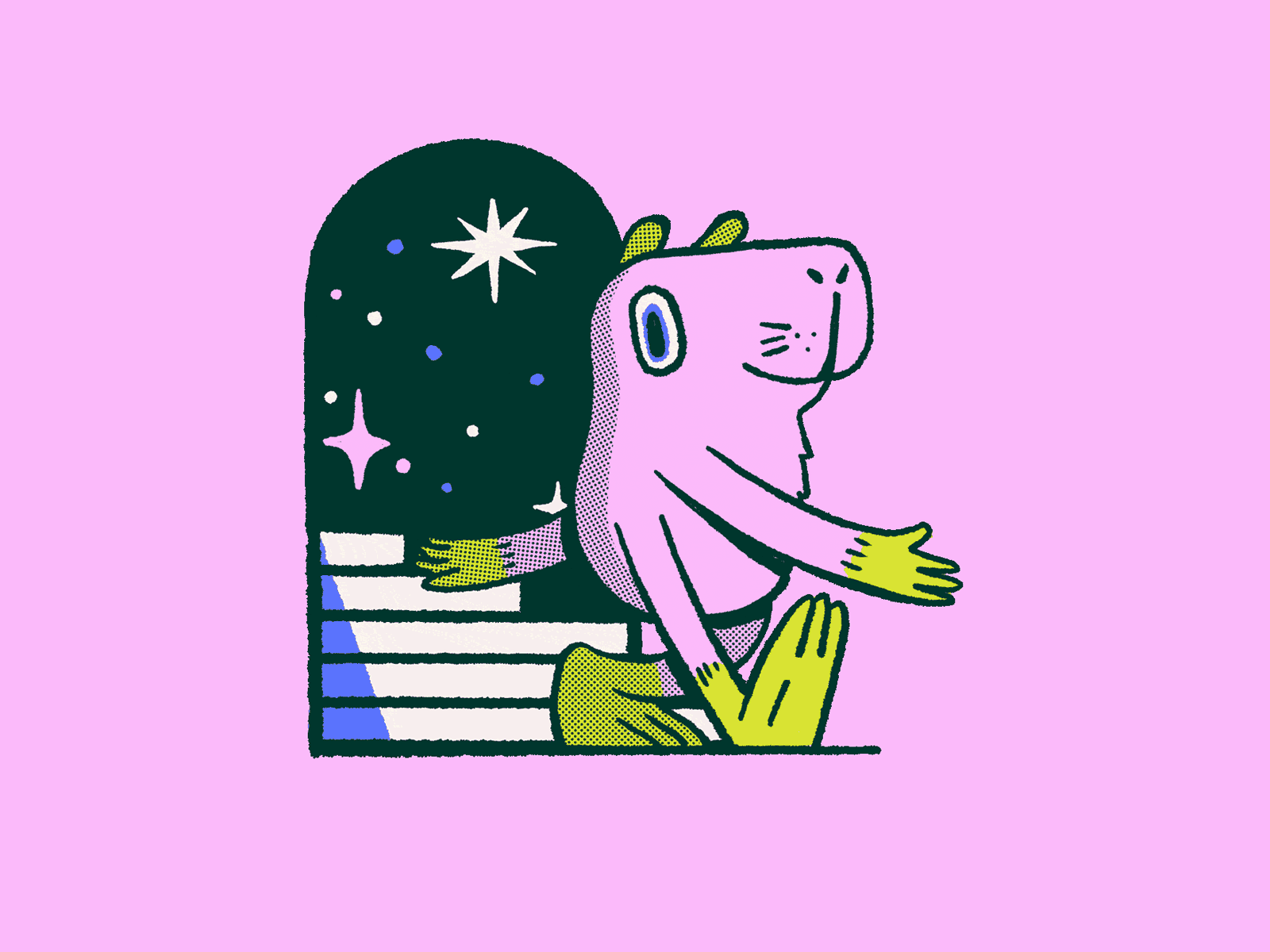 Strider Logo Animation animation branding capybara character design illustration logo logo design mascot motion graphics portal visual identity