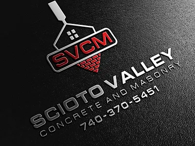SVCM - SCIOTO VALLEY CONCRETE AND MASONRY branding construction design graphic design illustration logo logo design typography