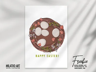 Easter greeting card easter easter basket easter egg easter eggs easter greeting greeting card illustration instagram social media stationery