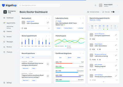 Kigali Up Hospital Dashboard design illustration landing page ui ux