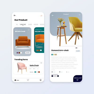 E-Commerce App 3d animation branding dailyui design graphic design illustration job logo motion graphics ui ui design ui job uiux vector