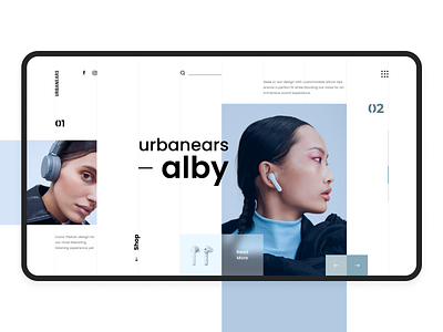 Urbanears Headphones | Shot for practice concept design earphones grid header headphones headset music music player player product redesign shop shop redesign song sound ui ui design urbanears