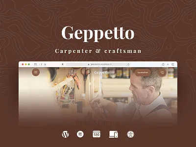 Geppetto Carpenter & Craftsman Elementor Template Kit business elementor template carpenter carpenter element template kit design element template kit elementor graphic design handyman elementor kit ui wordpress