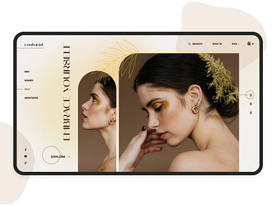 Couturist Fashion Shop Concept | Shot for practice branding concept design ecommerce fashion header model product shop shop concept style ui