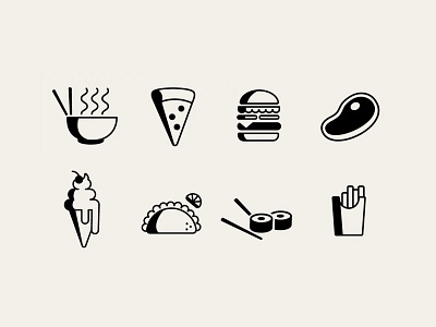 Favorite Food Iconography branding graphic design icon ui