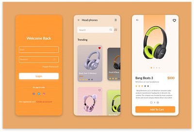 E commerce App design ui
